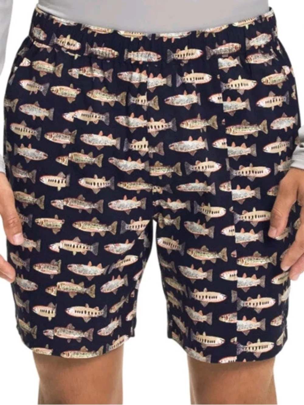 The North Face Class V Flash Dry Fish Print Water Mens Pull On Shorts